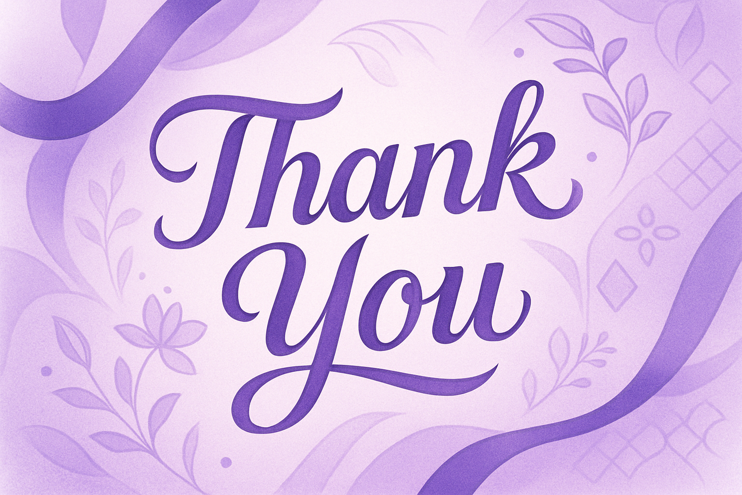 a purple thank you image